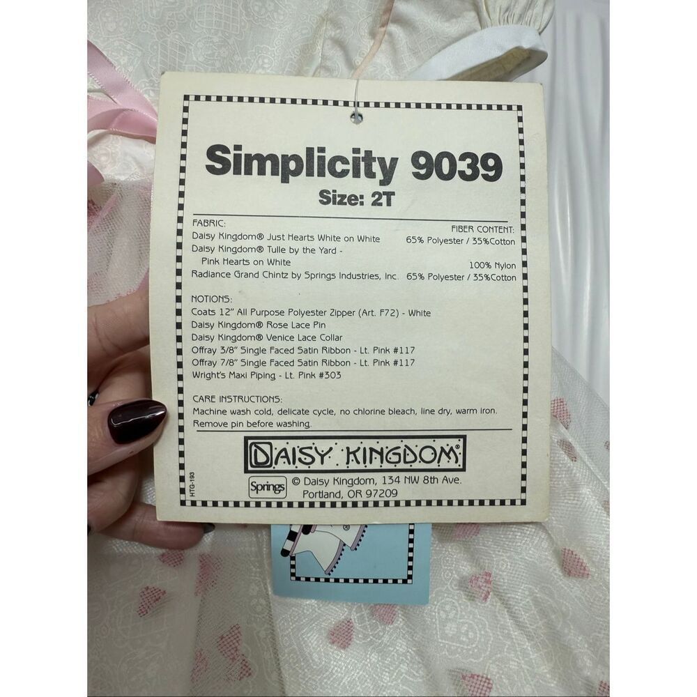 NWT Daisy Kingdom Vintage Girls Dress -2T- DEADSTOCK Collectors - made in USA - Picture 14 of 16